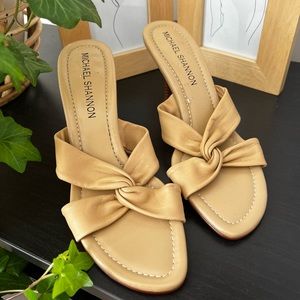 Square Toe Leather Heels